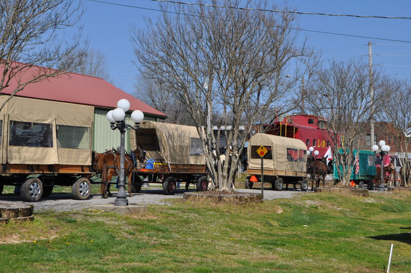 Wagons in Elkmont Alabama for the Mule Train