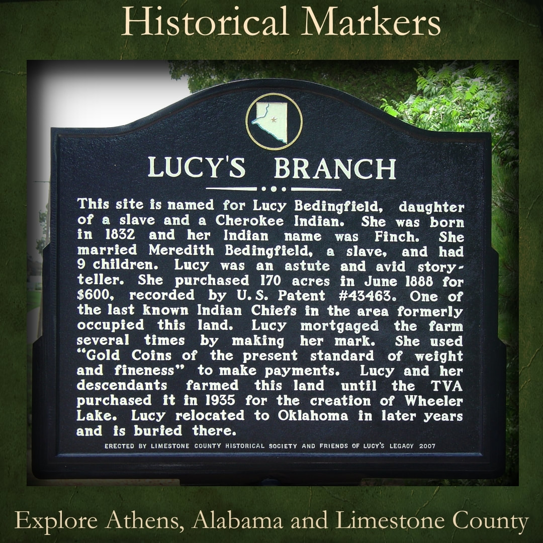 Lucy's Branch history marker 