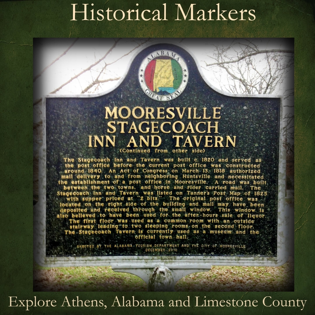 Mooresville ALabana Stage Coach Inn and Tavern marker