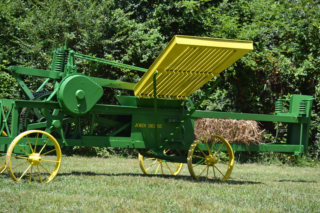 Antique John Deere farm equipment