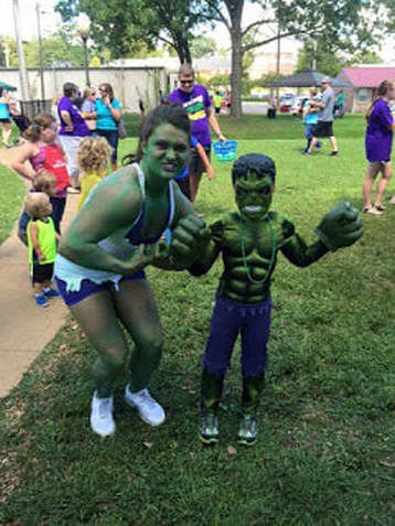 She Hulk and Hulk at Superhero Day